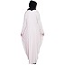 Pleated travel abaya dress- Light-Pink color